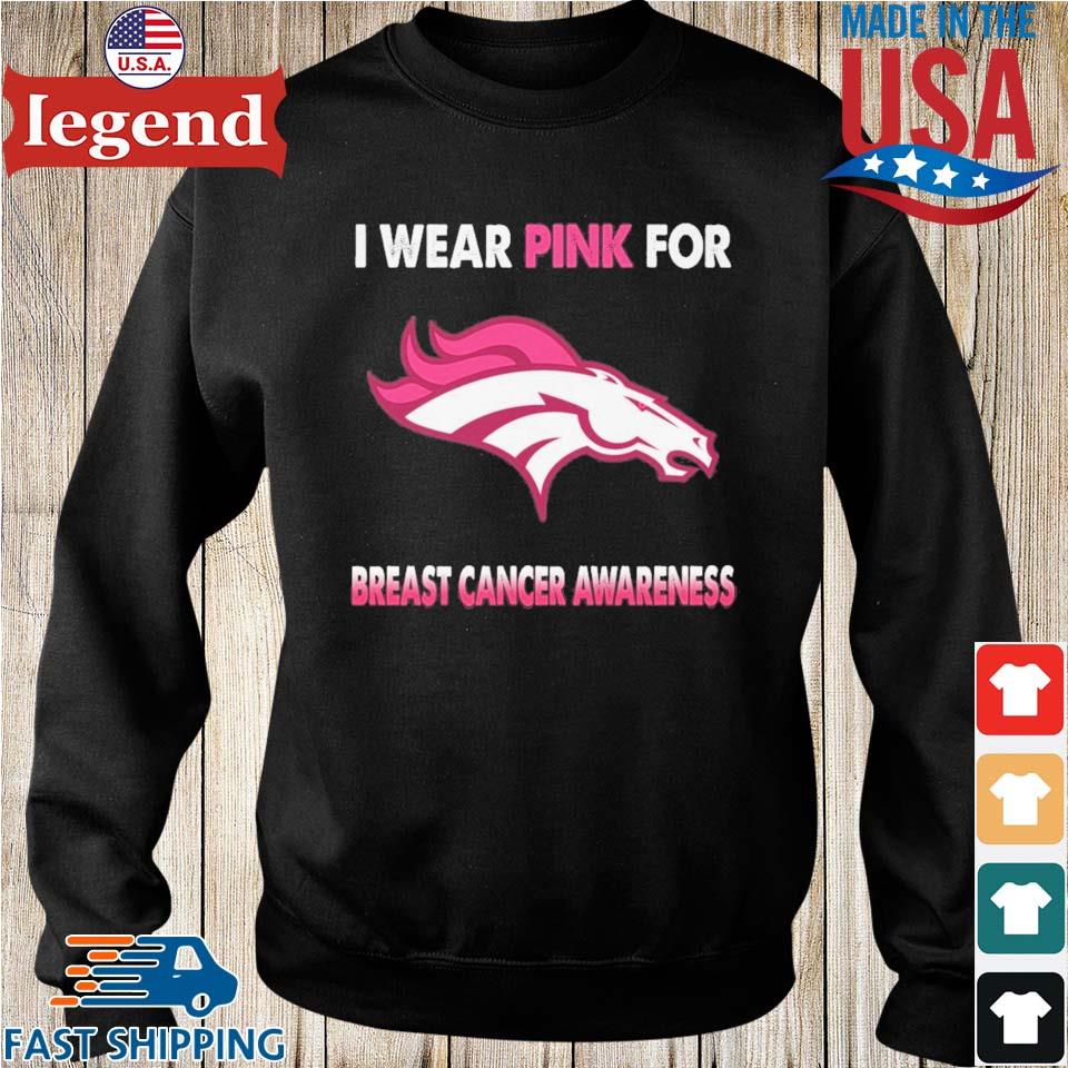 DENVER BRONCOS PINK BREAST CANCER AWARENESS T-SHIRT, NEW FREE SHIP, 4CHARITY