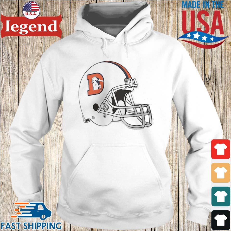 Denver Broncos Throwback Performance Helmet Baseball T-shirt