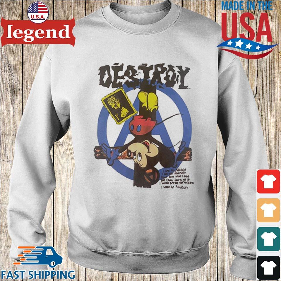 Mickey mouse destroy outlet t-shirt