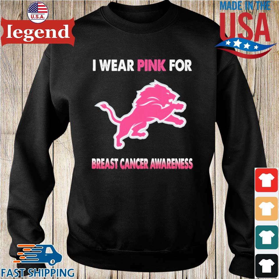 Breast cancer Detroit Lions pink out shirt, hoodie, sweater, long sleeve  and tank top