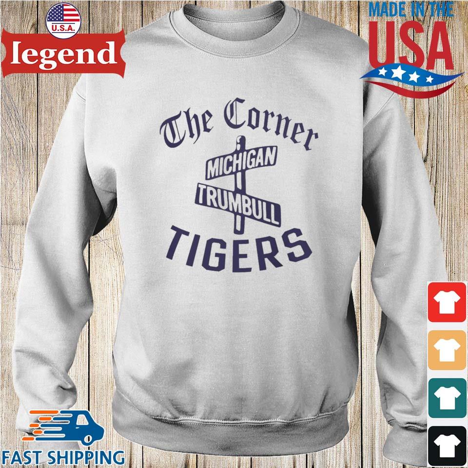 Detroit Tigers Gray Classic Logo Men's Long-Sleeve T-Shirt