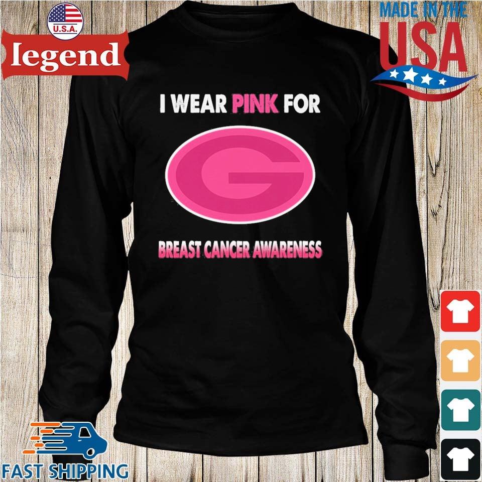 Green Bay Packers I Wear Pink For Breast Cancer Awareness 2023 T