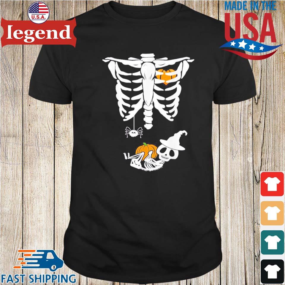 Skeleton Baby Halloween Pregnancy T-Shirt