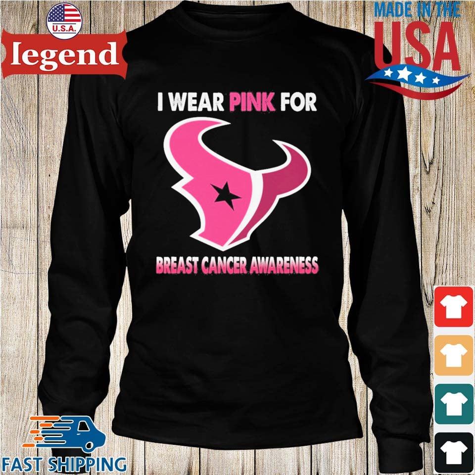 Official houston Texans I Wear Pink For Breast Cancer Awareness Shirt