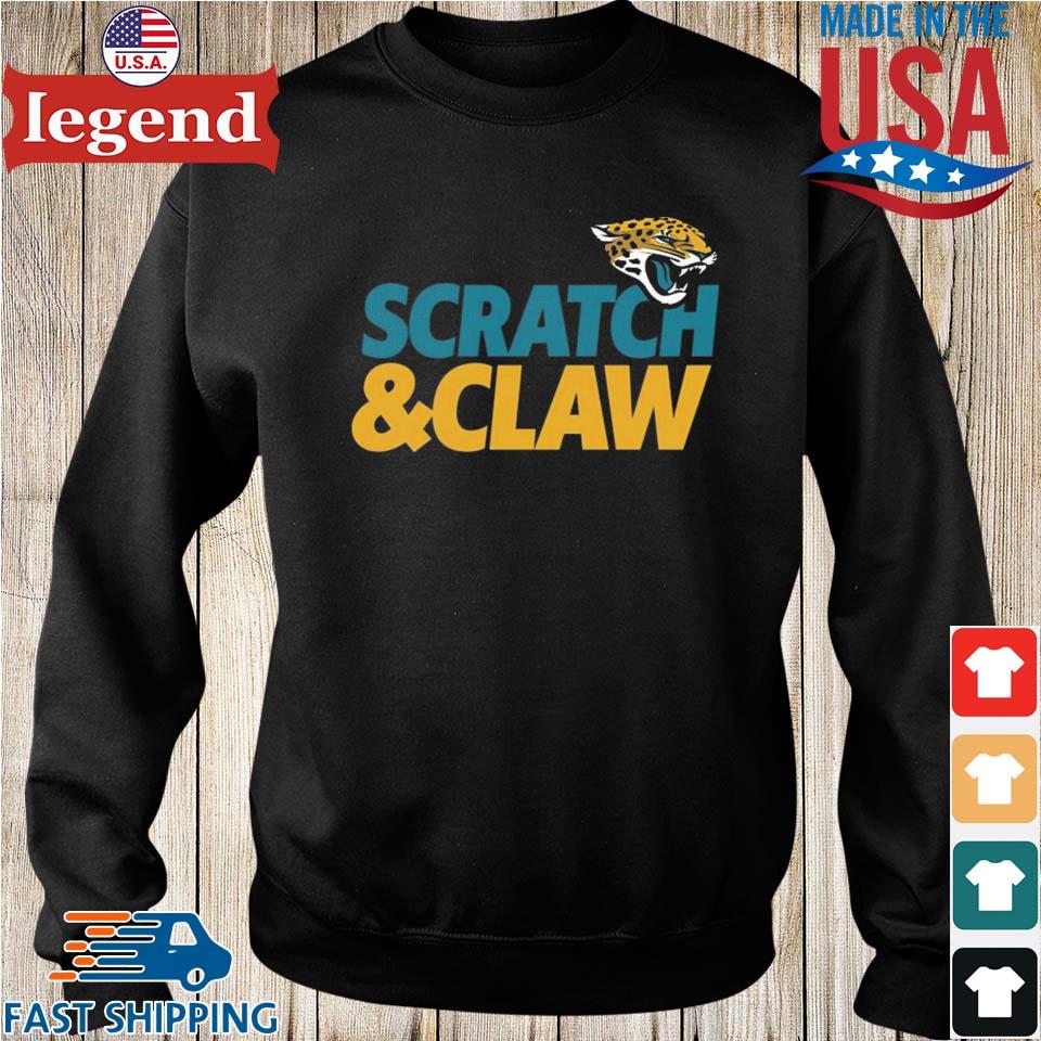 JAGS CLAWED FLAG MEN'S BLACK T-SHIRT WITH GOLD