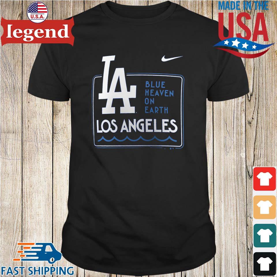 Los Angeles Dodgers Nike Think Blue Heaven On Earth T-shirt