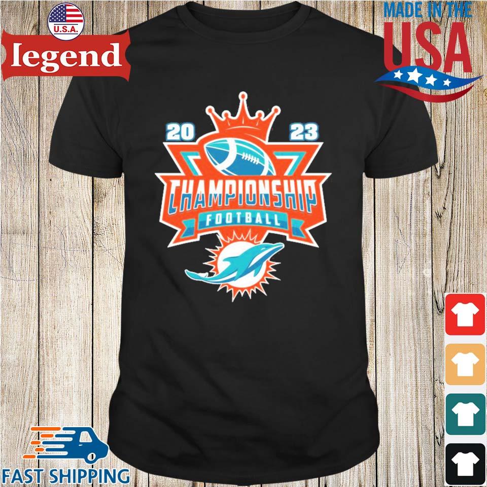 Miami Dolphins 2023 Championship Football NFL logo T shirt - Limotees