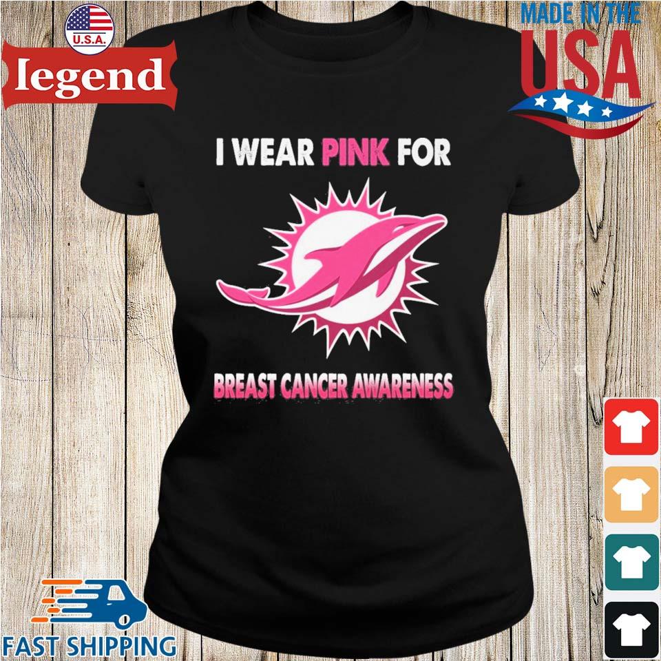 MIAMI DOLPHINS PINK BREAST CANCER AWARENESS T-SHIRT, NEW FREE SHIP, 4CHARITY