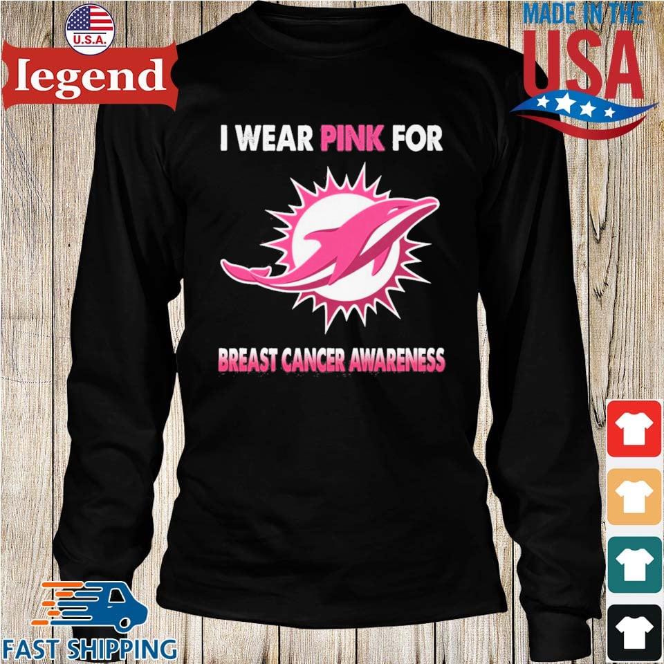 MIAMI DOLPHINS PINK BREAST CANCER AWARENESS T-SHIRT, NEW FREE SHIP, 4CHARITY