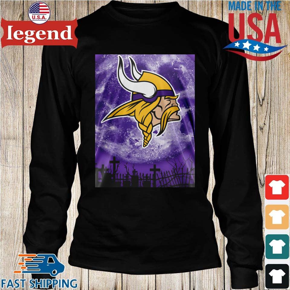 NFL Minnesota Vikings Halloween Pumpkin Football Sports T Shirt