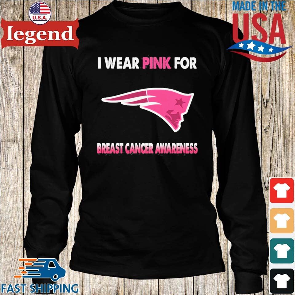 New England Patriots I Wear Pink For Breast Cancer Awareness 2023 T-shirt,Sweater,  Hoodie, And Long Sleeved, Ladies, Tank Top