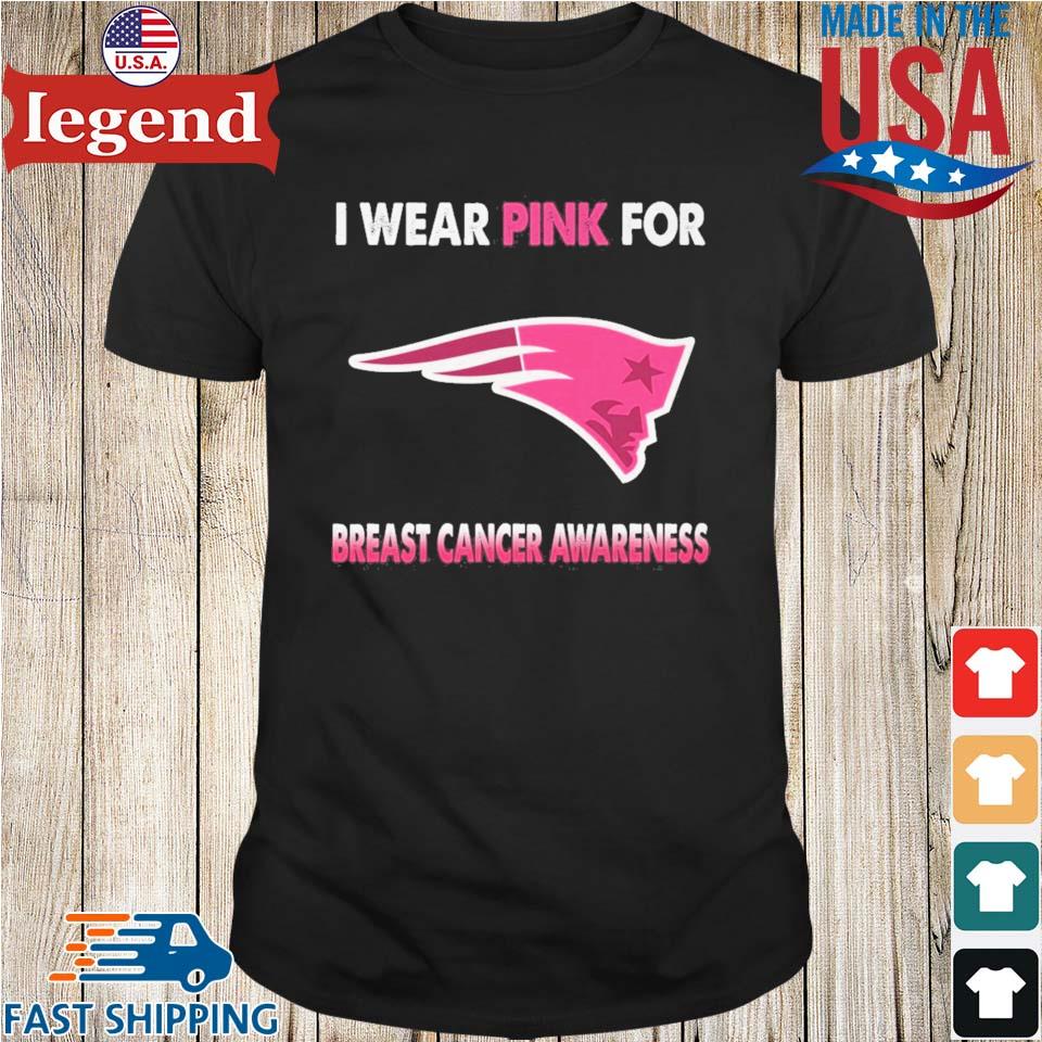 New England Patriots I Wear Pink For Breast Cancer Awareness 2023 T-shirt,Sweater,  Hoodie, And Long Sleeved, Ladies, Tank Top