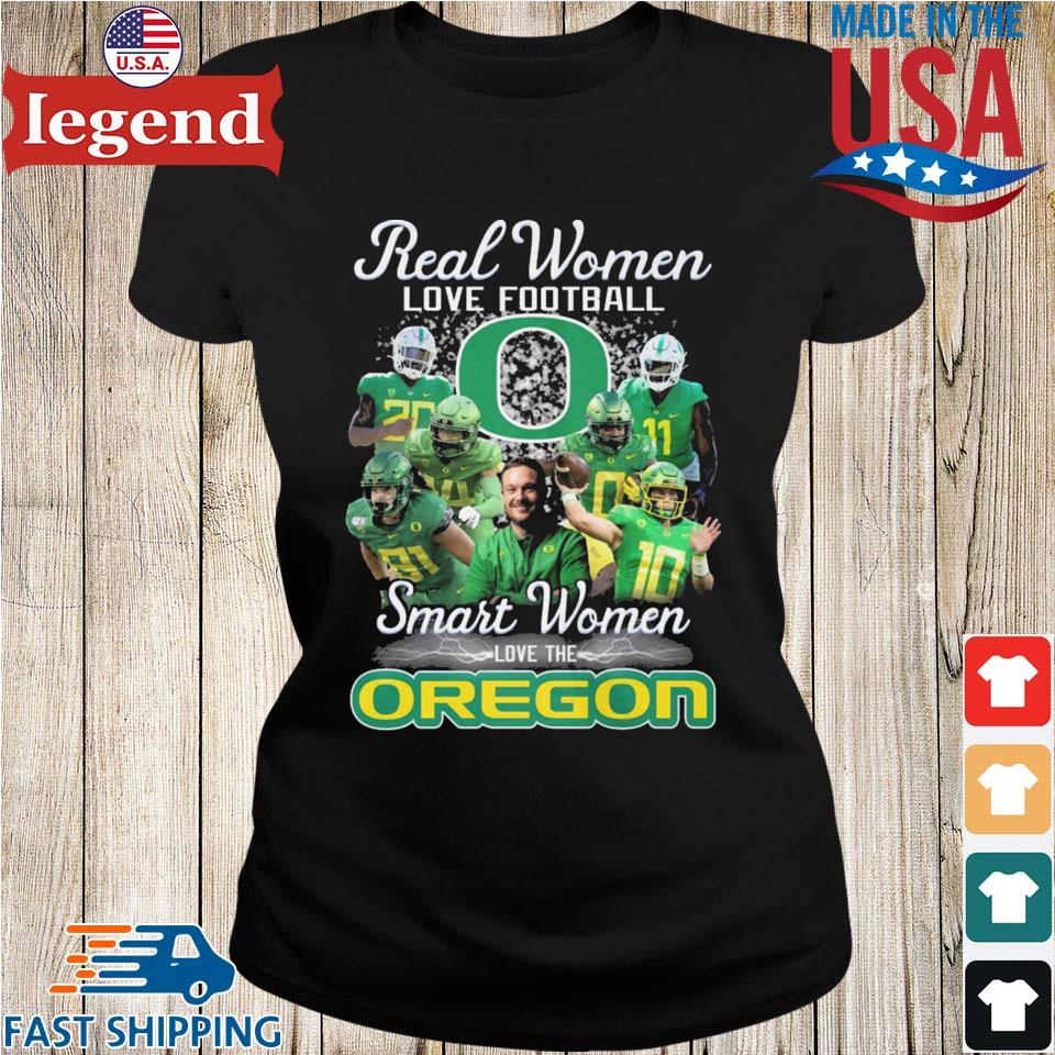 Official Real Women Love Football Smart Women Love The Oregon Ducks 2023 T-shirt,Sweater, Hoodie, And Long Sleeved, Ladies, Tank