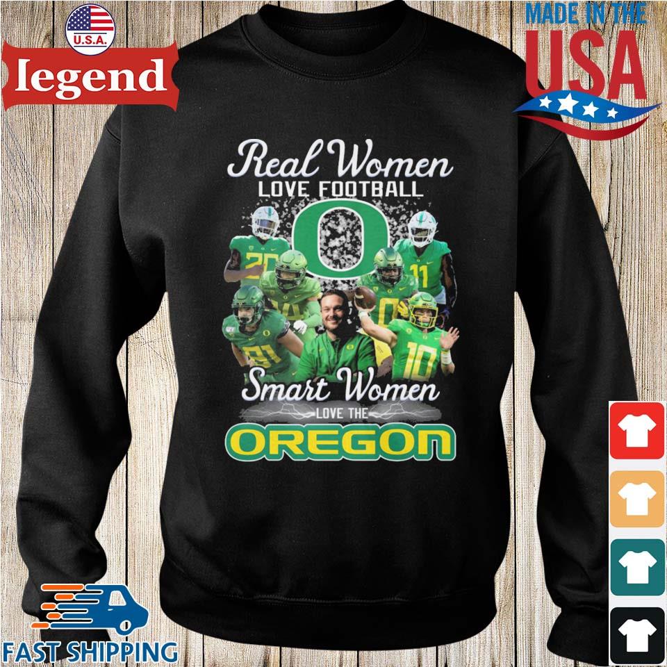 Official Real Women Love Football Smart Women Love The Oregon Ducks 2023 T-shirt,Sweater, Hoodie, And Long Sleeved, Ladies, Tank picture