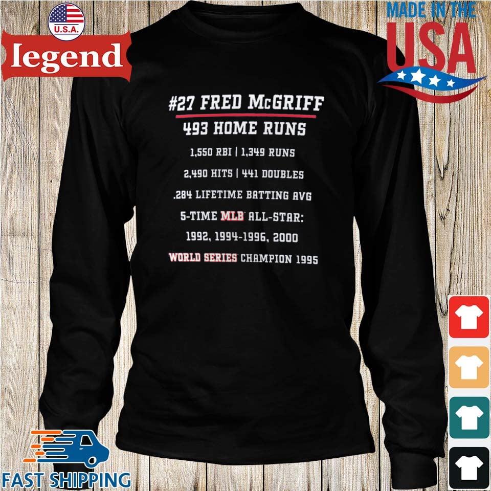 Men’s Nike Fred McGriff Atlanta Braves Baseball Hall of Fame 2023 Induction  Name & Number T-Shirt