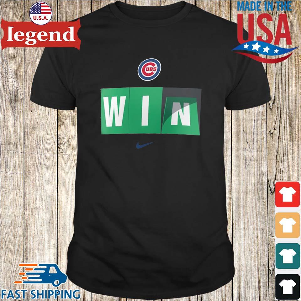 Original chicago Cubs Nike Gray Win Scoreboard Hometown T-Shirt