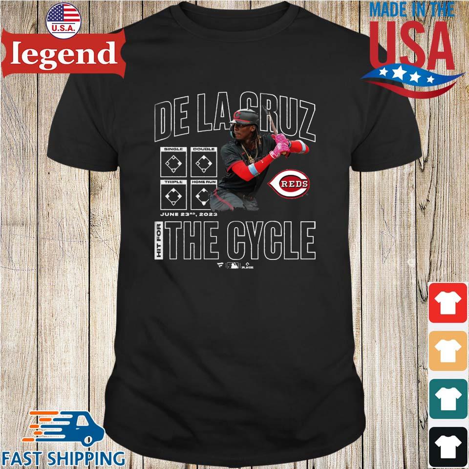 BreakingT Youth Cincinnati Reds Elly De La Cruz Caricature Graphic T-Shirt