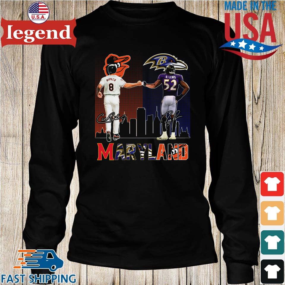 Maryland sport ripken orioles and lewis baltimore ravens shirt, hoodie,  sweater, long sleeve and tank top