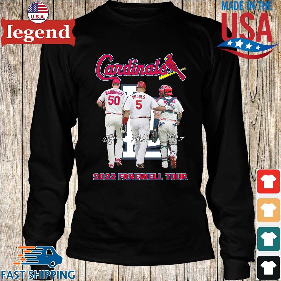 Original St. Louis Cardinals Adam Wainwright Albert Pujols Molina  Signatures 2022 Farewell Tour T-shirt,Sweater, Hoodie, And Long Sleeved,  Ladies, Tank Top