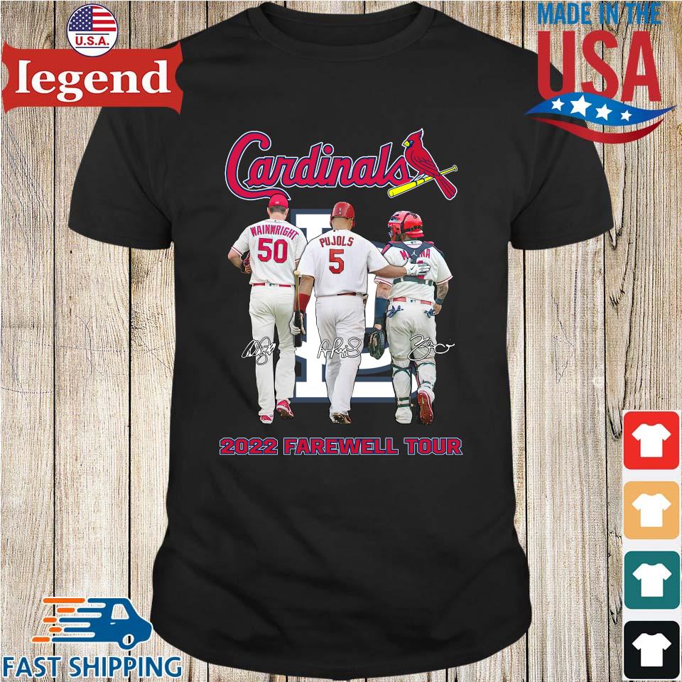 Official St Louis Cardinals Adam Wainwright Albert Pujols and Molina 2022  farewell tour signatures t-shirt, hoodie, sweater, long sleeve and tank top