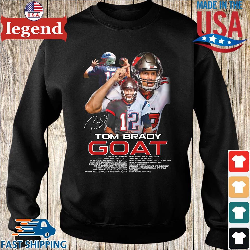 DeepLeftDesign Tom Brady The Goat T-Shirt