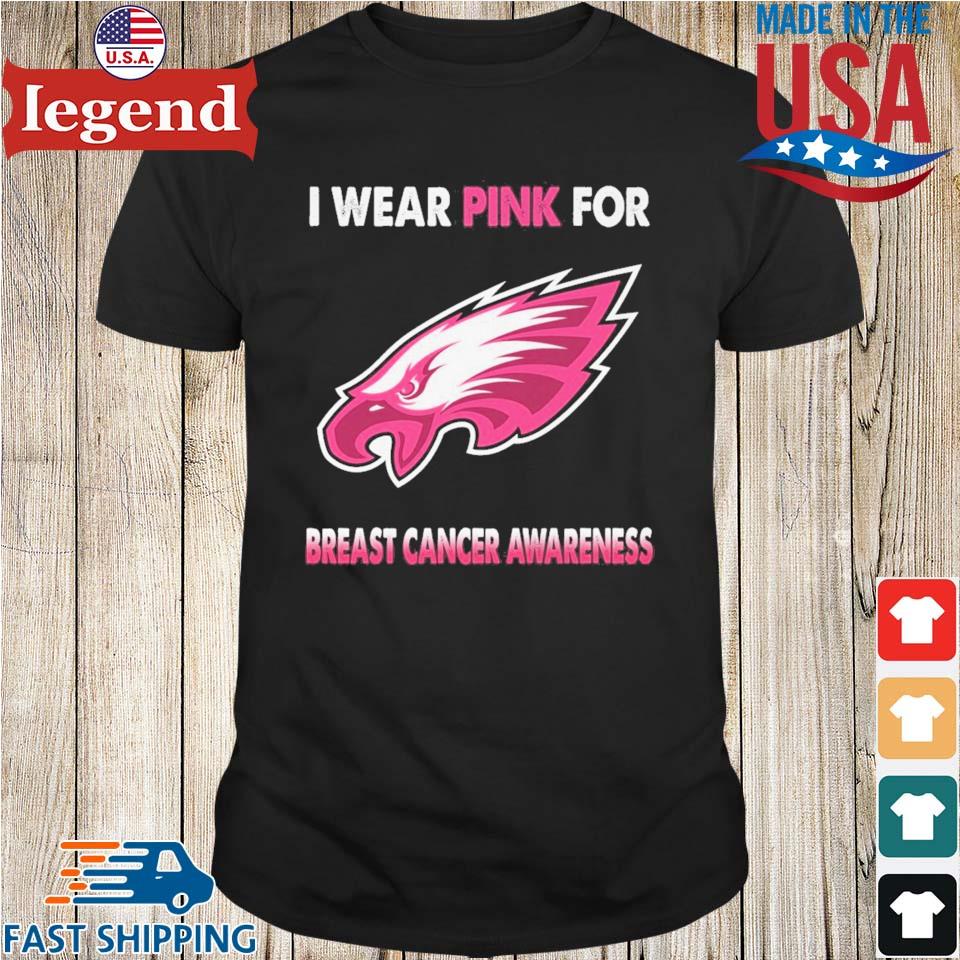 Philadelphia Eagles I Wear Pink For Breast Cancer Awareness 2023 T-shirt, Sweater, Hoodie, And Long Sleeved, Ladies, Tank Top