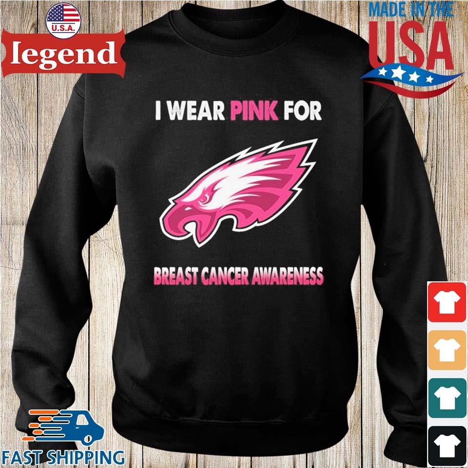 Philadelphia Eagles I Wear Pink For Breast Cancer Awareness 2023  T-shirt,Sweater, Hoodie, And Long Sleeved, Ladies, Tank Top