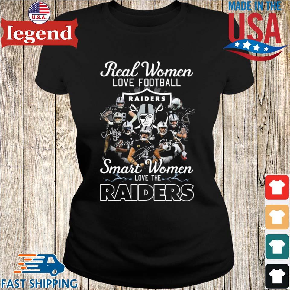 Real Women Love Football Smart Women Love The Las Vegas Raiders Players  2023 Signatures T-shirt,Sweater, Hoodie, And Long Sleeved, Ladies, Tank Top