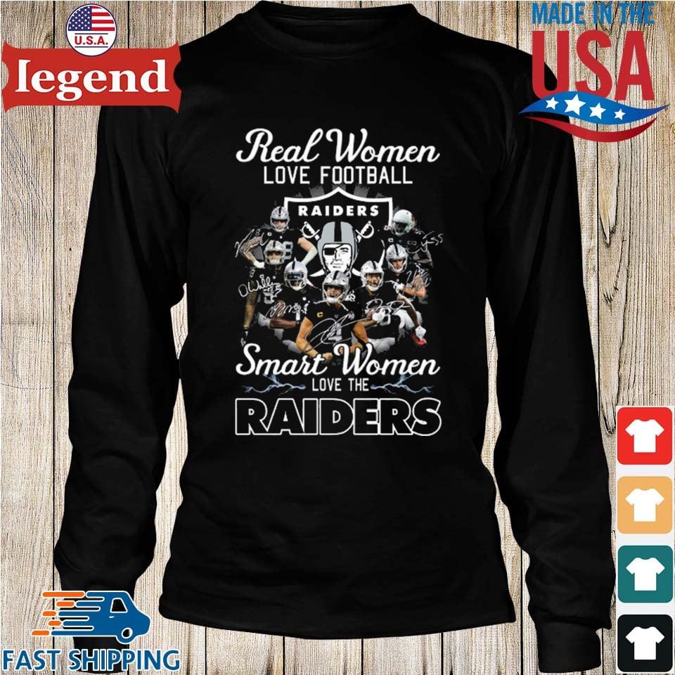 Real Women Love Football Smart Women Love The Las Vegas Raiders Players  2023 Signatures T-shirt,Sweater, Hoodie, And Long Sleeved, Ladies, Tank Top