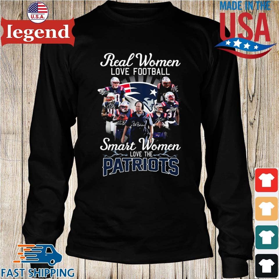 Real women love football smart women love the New England Patriots 2023  logo shirt, hoodie, sweater, long sleeve and tank top