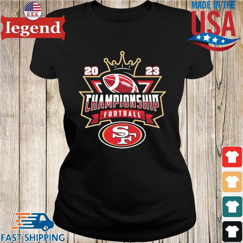 San Francisco 49ers Football Nfl 2023 Championship Crown Logo T