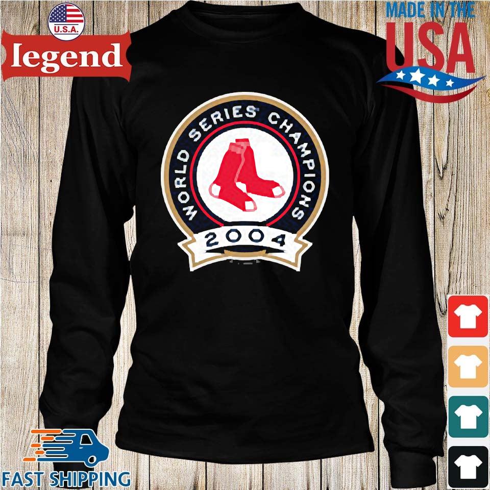 Men's Mitchell & Ness 2004 Boston Red Sox World Series Champions Charcoal  Grey T-Shirt