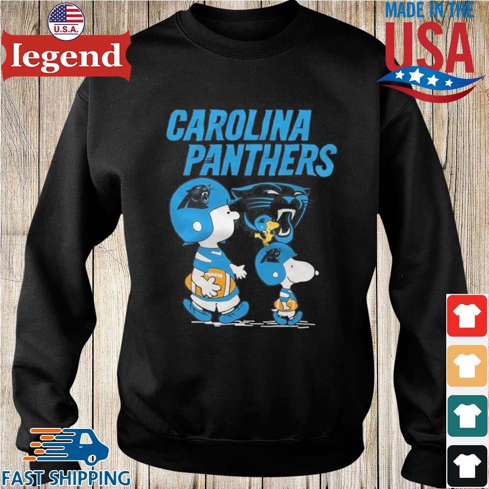 Carolina Panthers Peanuts Snoopy Charlie Brown And Woodstock T