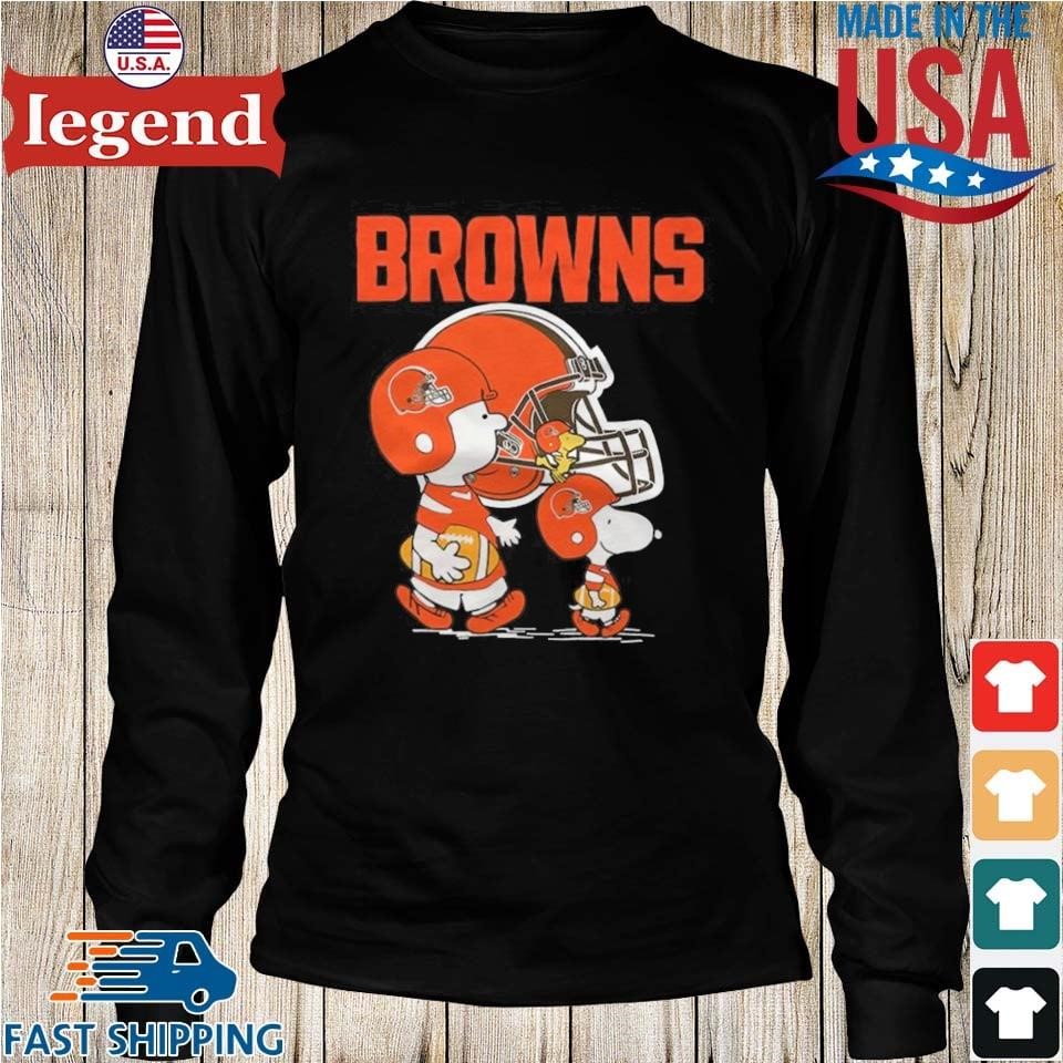 Cleveland Browns Snoopy and Charlie Brown Peanuts shirt, hoodie, sweater,  long sleeve and tank top