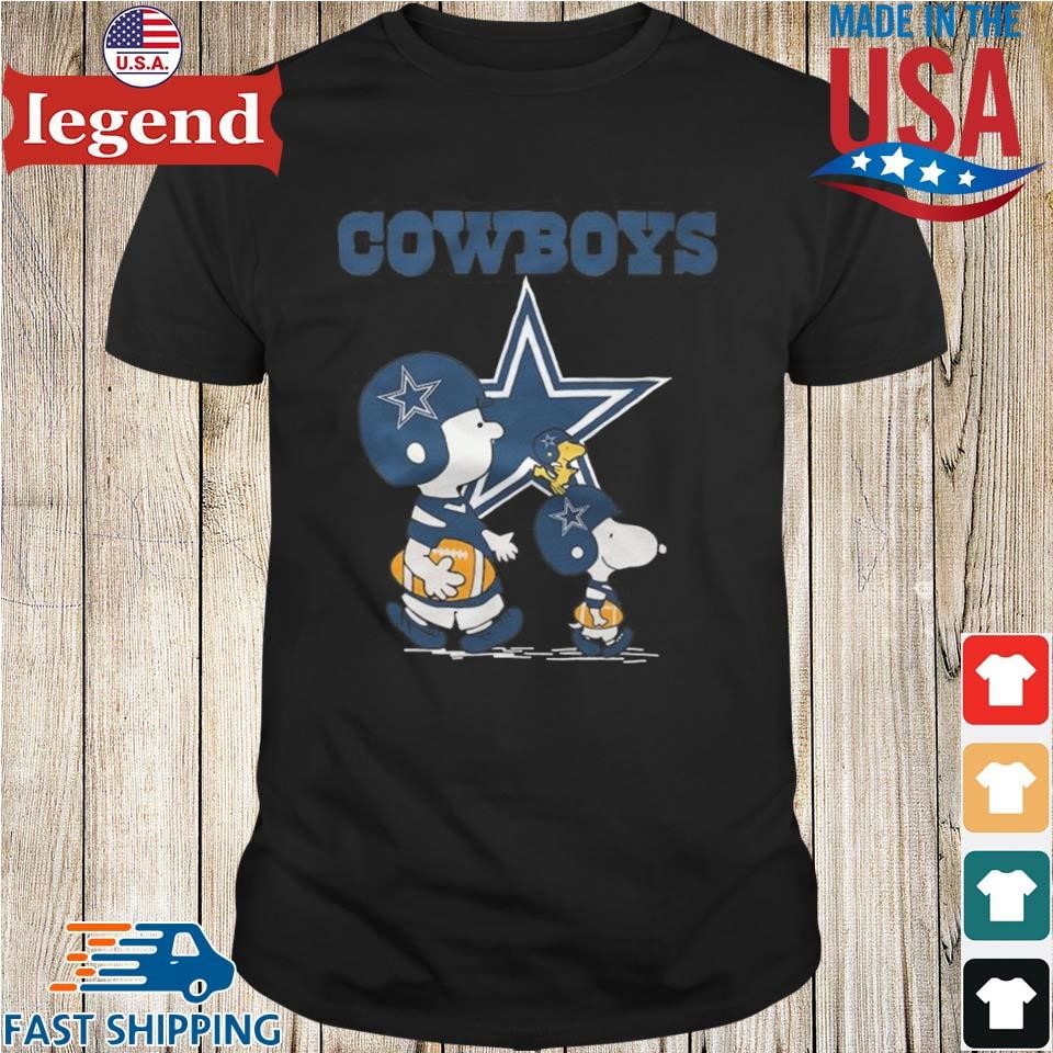 Dallas Cowboys Peanuts Snoopy Charlie Brown And Woodstock T-shirt