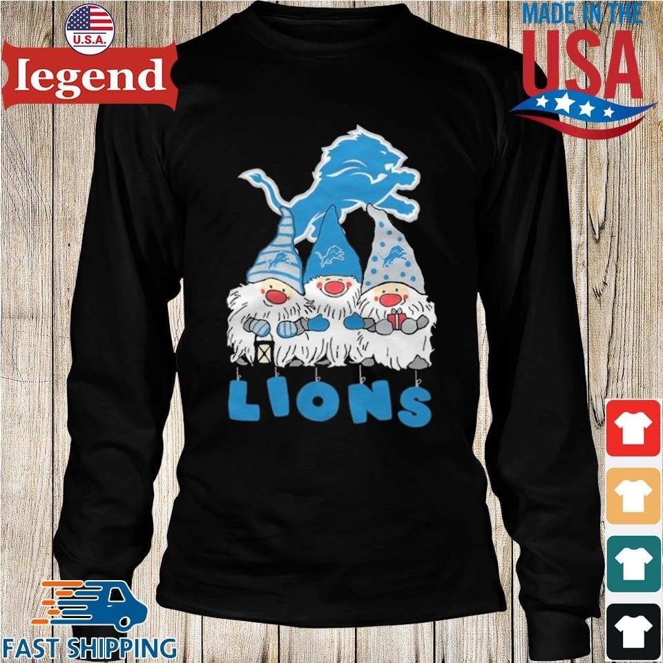 Official Detroit lions the gnomes Christmas T-shirt, hoodie, tank top,  sweater and long sleeve t-shirt