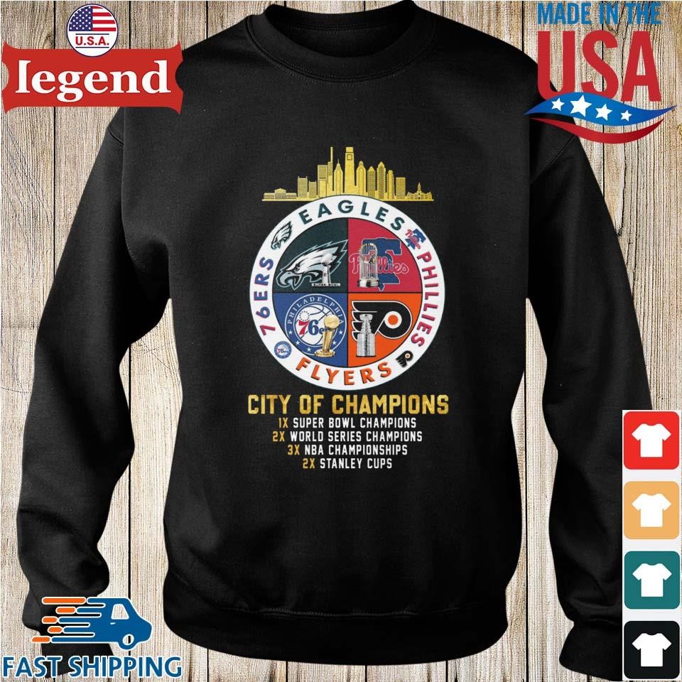 Eagles Phillies Flyers And 76ers City Of Champions Shirt