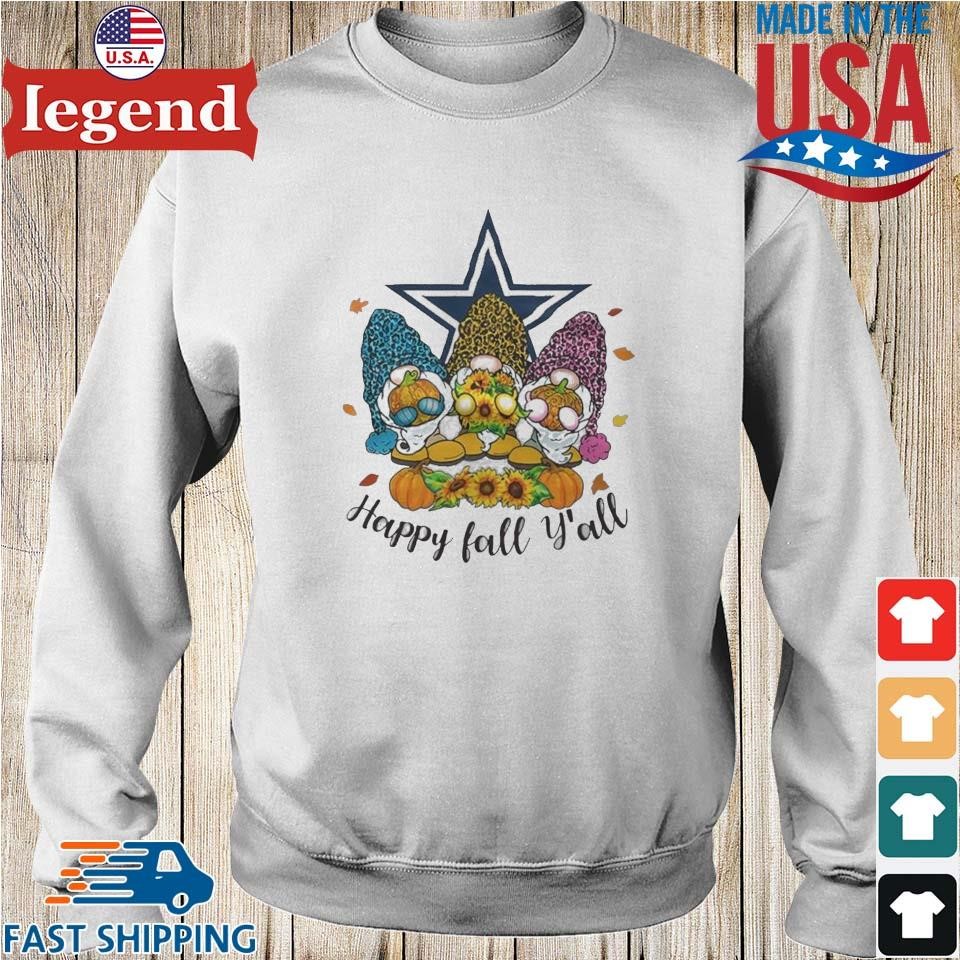 Gnomes Happy Fall Y'all Dallas Cowboys Shirt