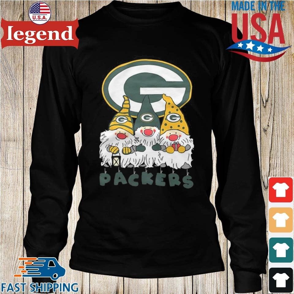 Gnomies Green Bay Packers Christmas T-Shirt - TeeNavi