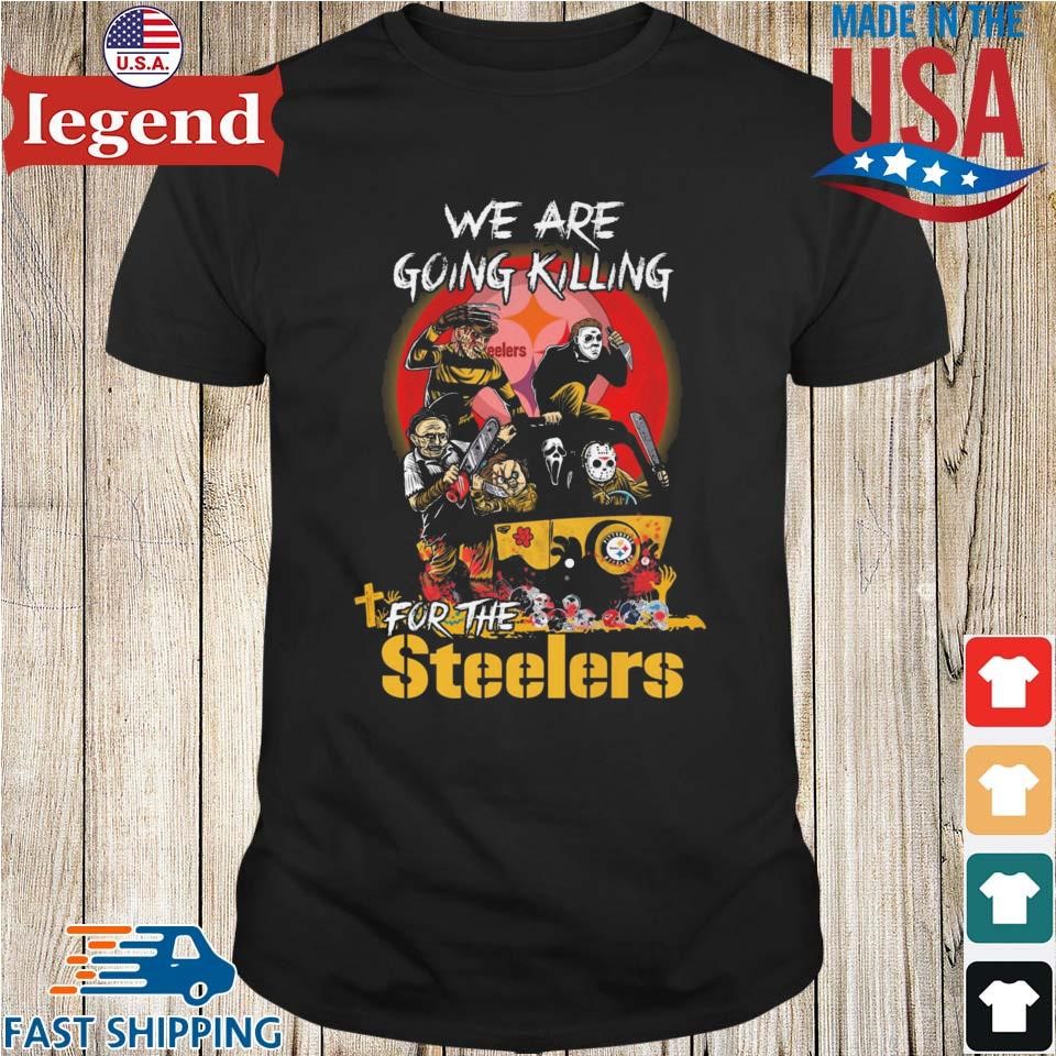 Halloween The Slasher Squad Pittsburgh Steelers T-Shirt - Hersmiles