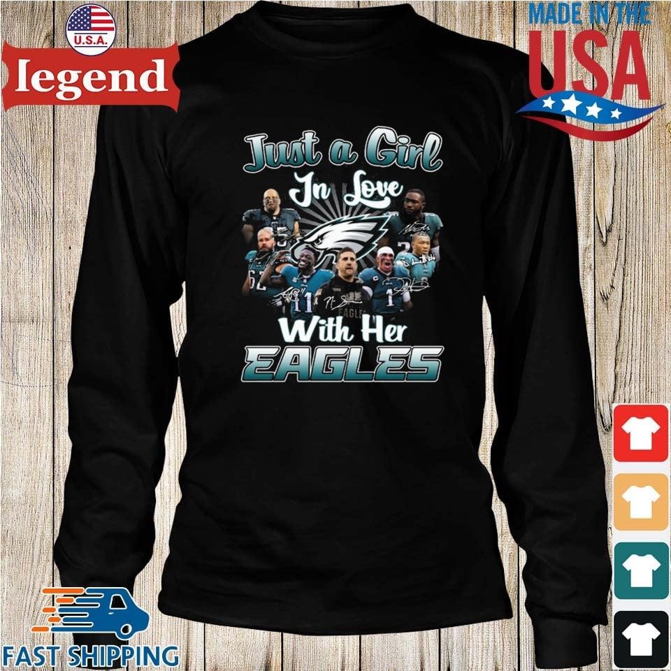 Just a woman who loves her Philadelphia Eagles shirt, hoodie, sweater, long  sleeve and tank top