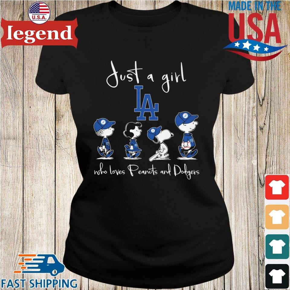 Los Angeles Dodgers Let's Play Baseball Together Snoopy MLB Youth T-Shirt 