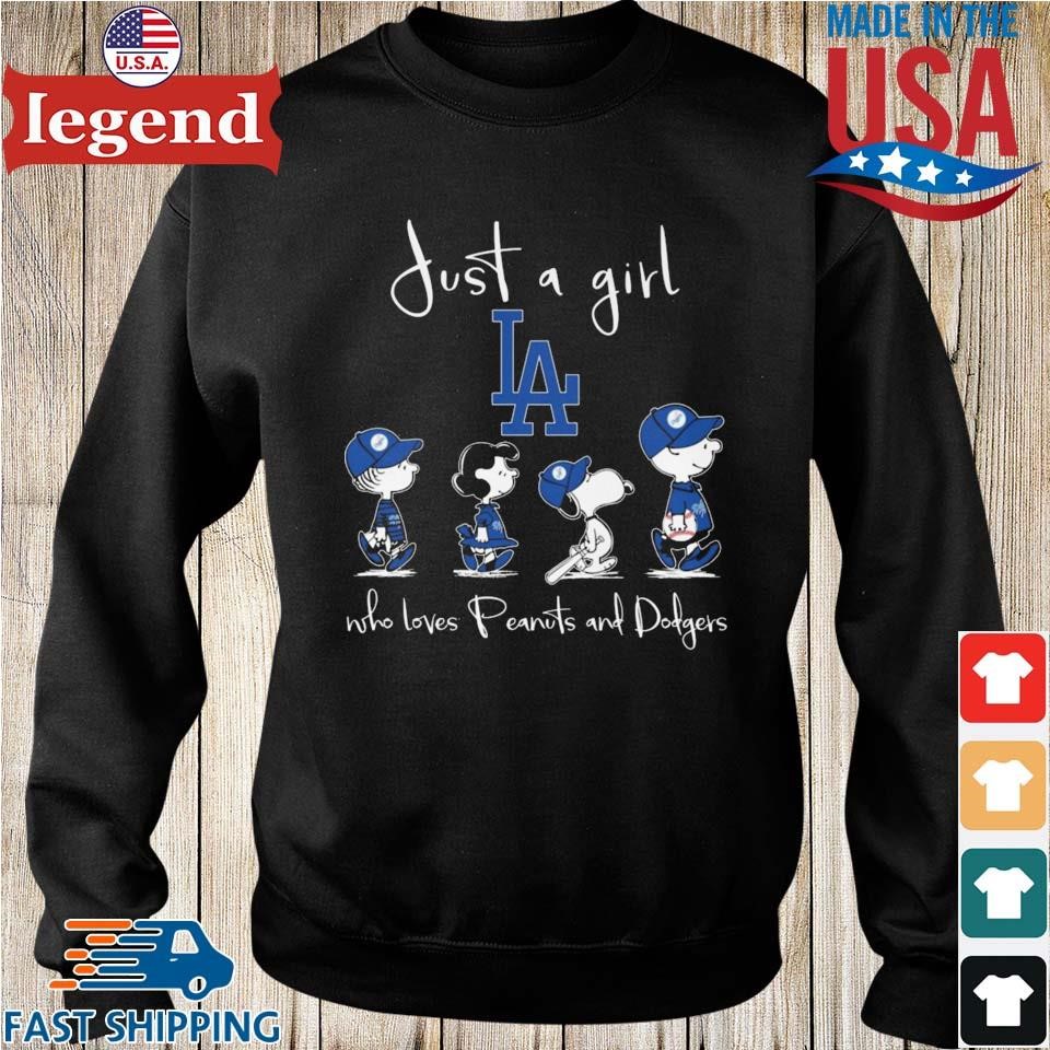 Los Angeles Dodgers Let's Play Baseball Together Snoopy MLB Youth T-Shirt 