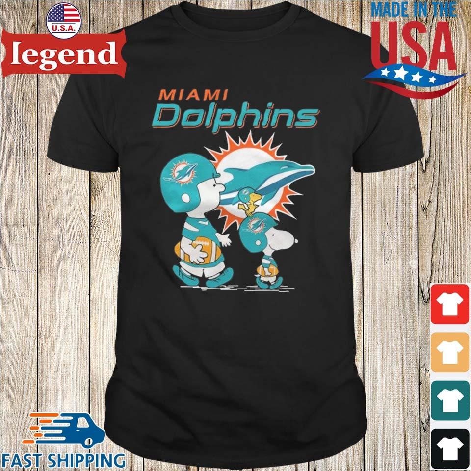 Miami Dolphins Snoopy and Charlie Brown Peanuts shirt, hoodie, sweater,  long sleeve and tank top