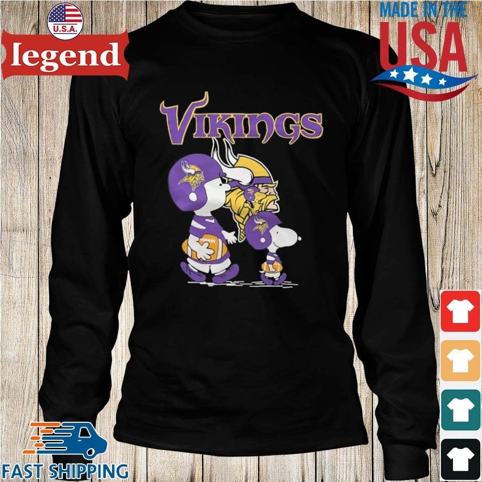 Minnesota Vikings Snoopy and Charlie Brown with Woodstock cartoon T-shirt,  hoodie, sweater, long sleeve and tank top