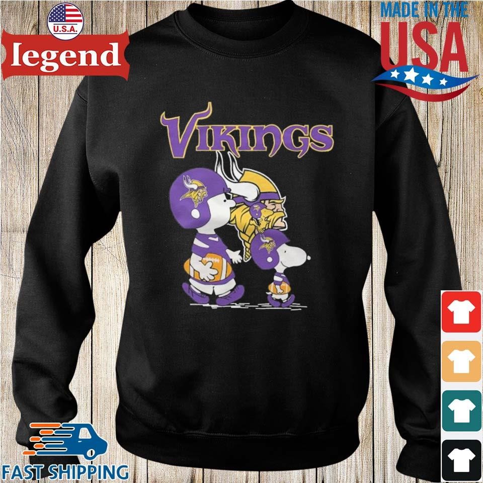 Minnesota Vikings Snoopy and Charlie Brown with Woodstock cartoon T-shirt,  hoodie, sweater, long sleeve and tank top