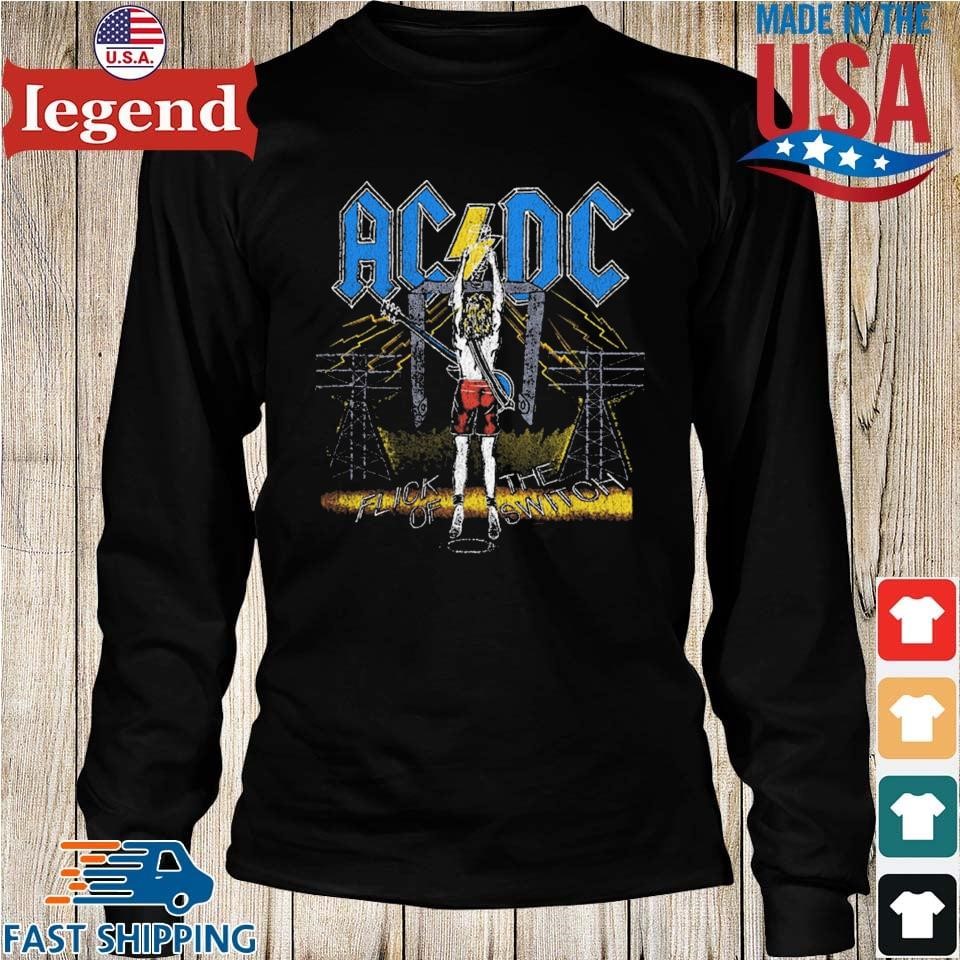 AC/DC 3/4 Sleeve Baseball Tee | Flick of The Switch Electricity Shirt