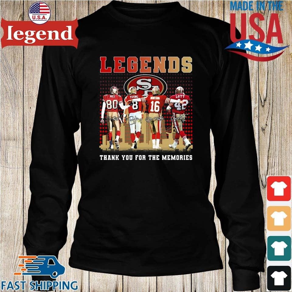 Official san Francisco 49ers Legends Thank You For The Memories