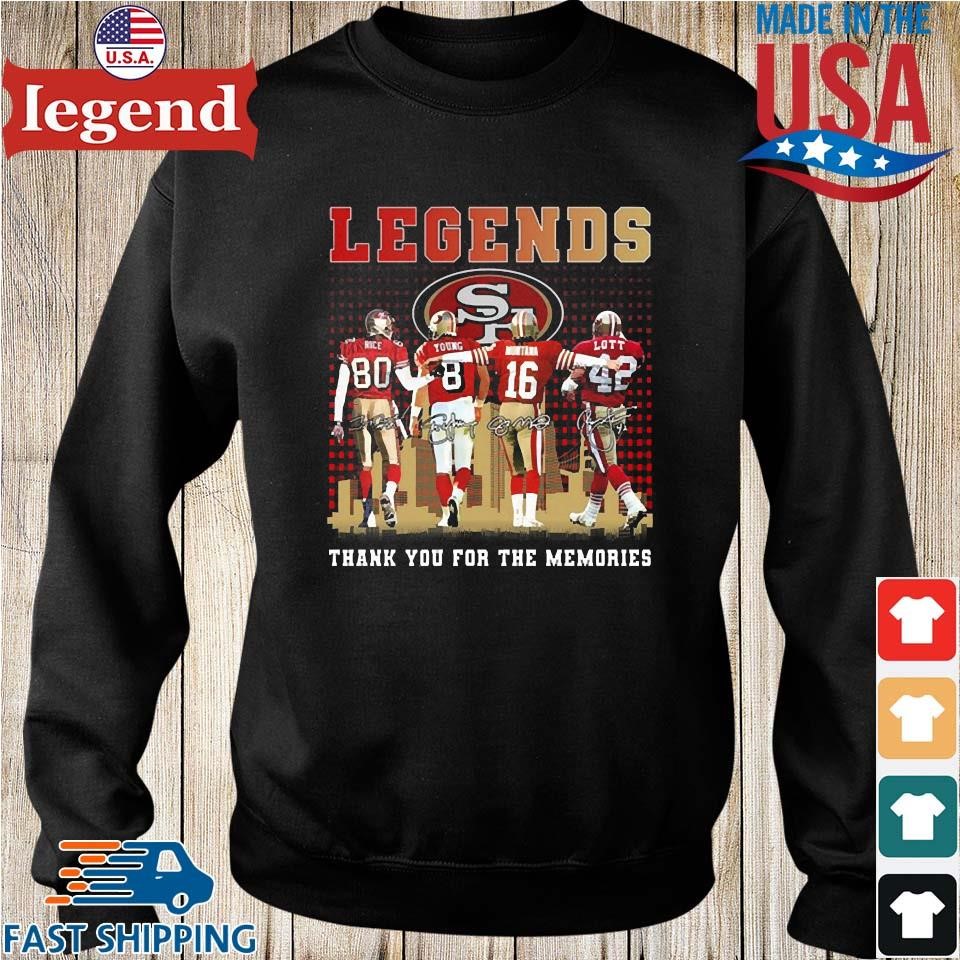 San Francisco 49ers Legends Thank You For The Memories Shirt