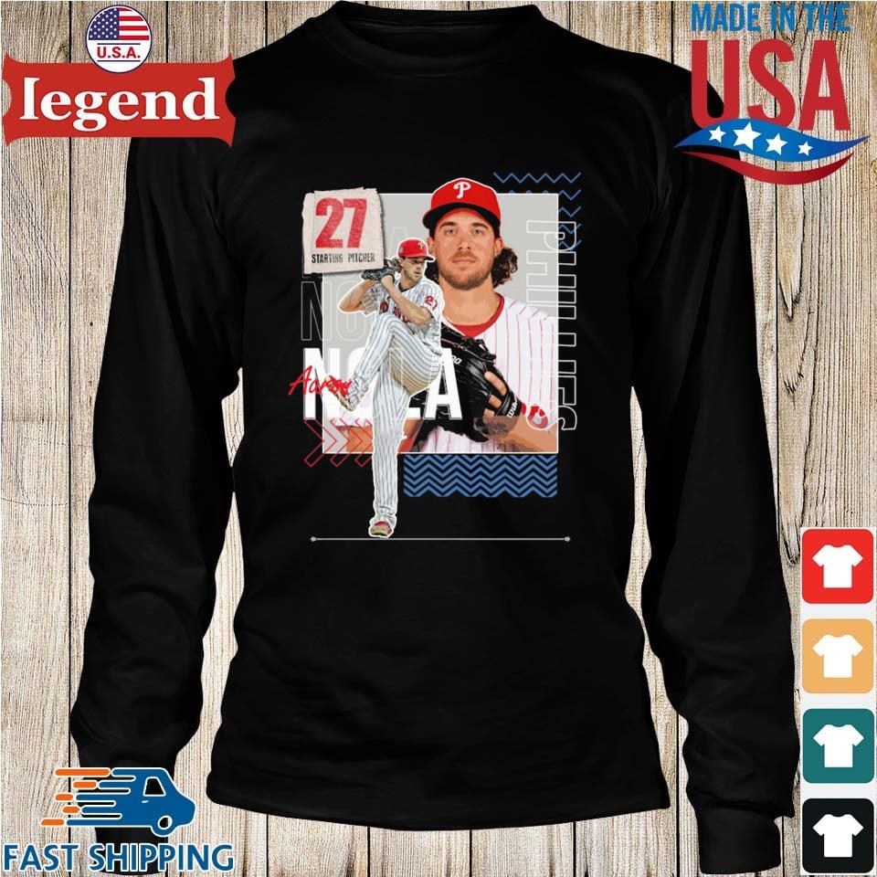 Aaron Nola Baseball Paper Phillies 27 Starting Pitcher T-shirt